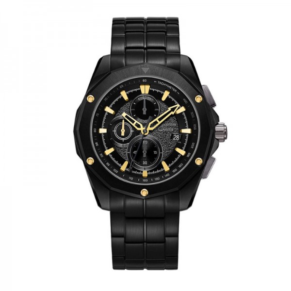 Alexandre Christie AC 6663 Black Gold Steel MCBGBBA